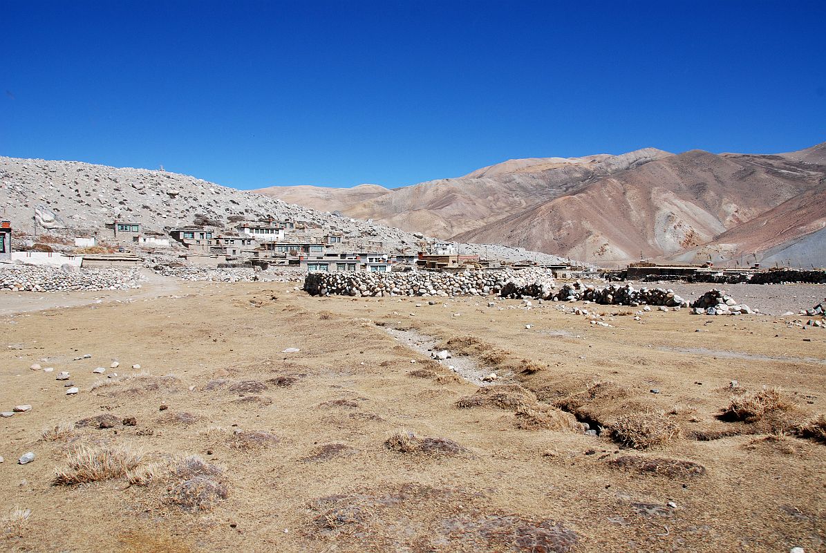 36 Ngora Village At The End Of The Kong Tso Trek Ngora (4463m) is a village nestled below the east face of Shishapangma and the end of the trek from Kong Tso.